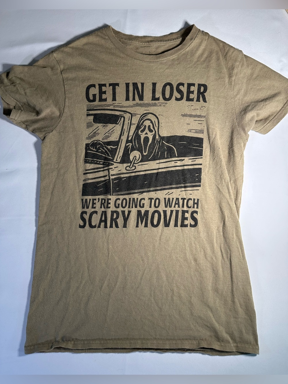 Get In Loser Women’s Short Sleeve Graphic Tee - Tan